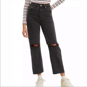 Levi’s Ribcage Distressed Denim
